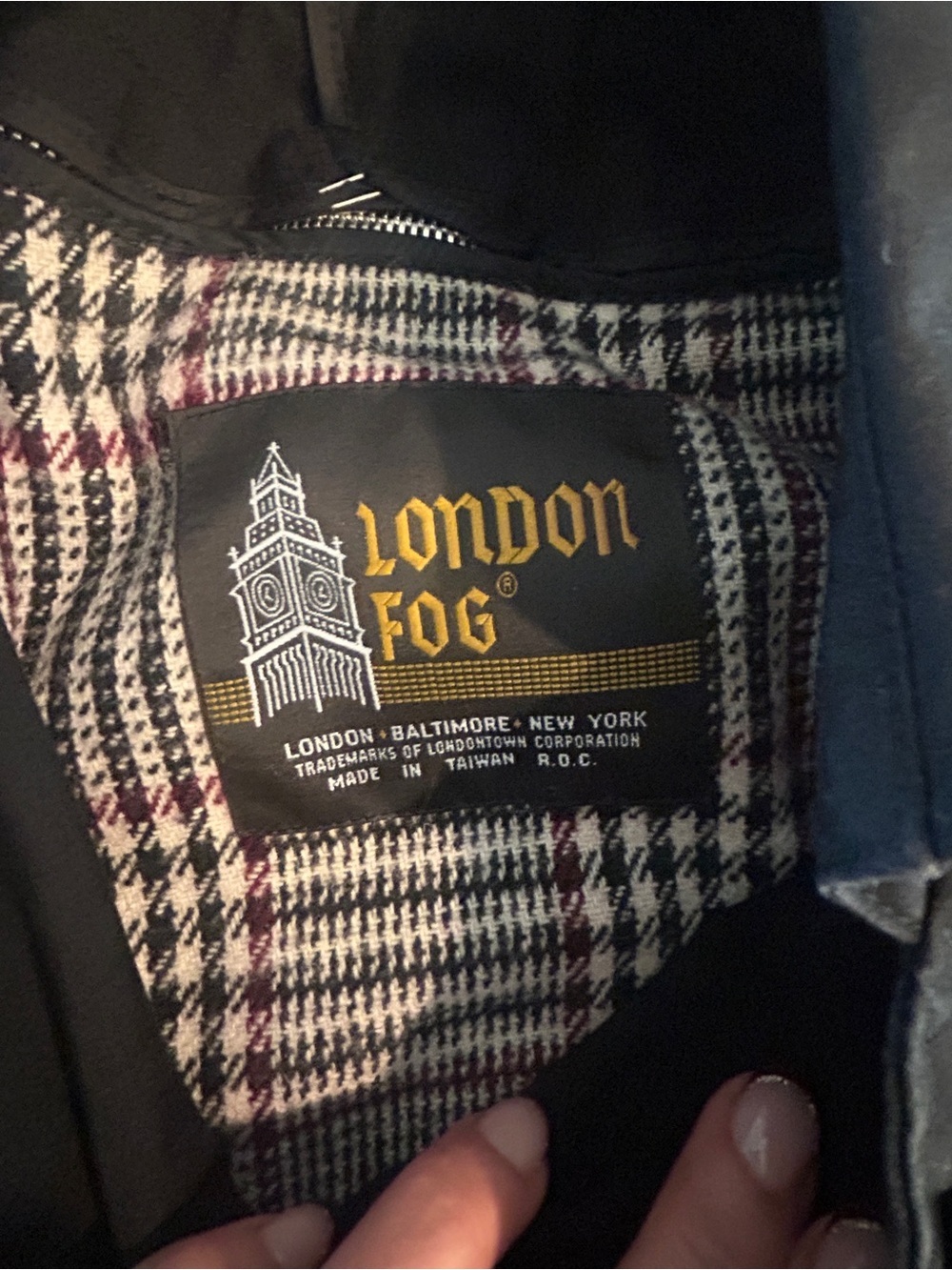 Vintage London Fog Double Breasted Trench Coat Black Womens 8P - Picture 5 of 7
